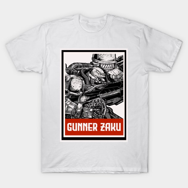 gunner zaku T-Shirt by kimikodesign